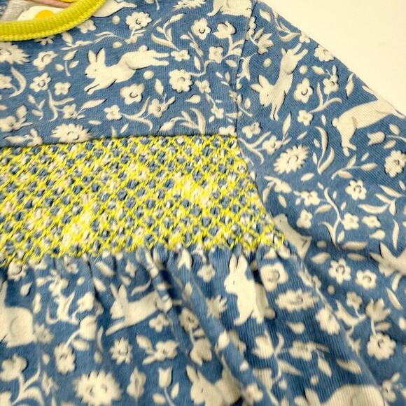 Baby Boden Smocked Blue Bunnies Dress - Picture 3 of 5